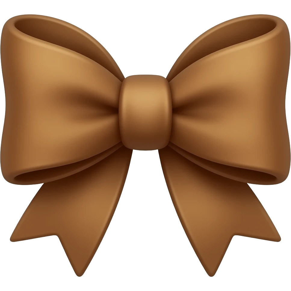 Laço fofo marrom emoji