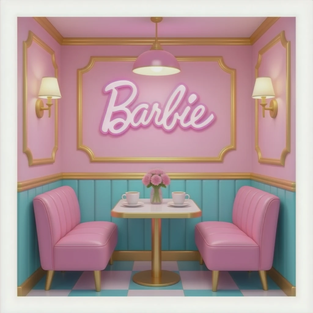 Gift form barbie caffe inspired by barbie colour pallete emoji