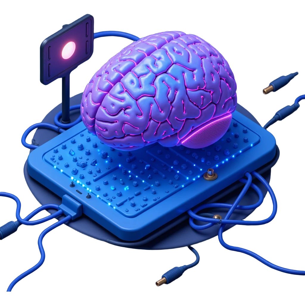 brain electric with wires emoji