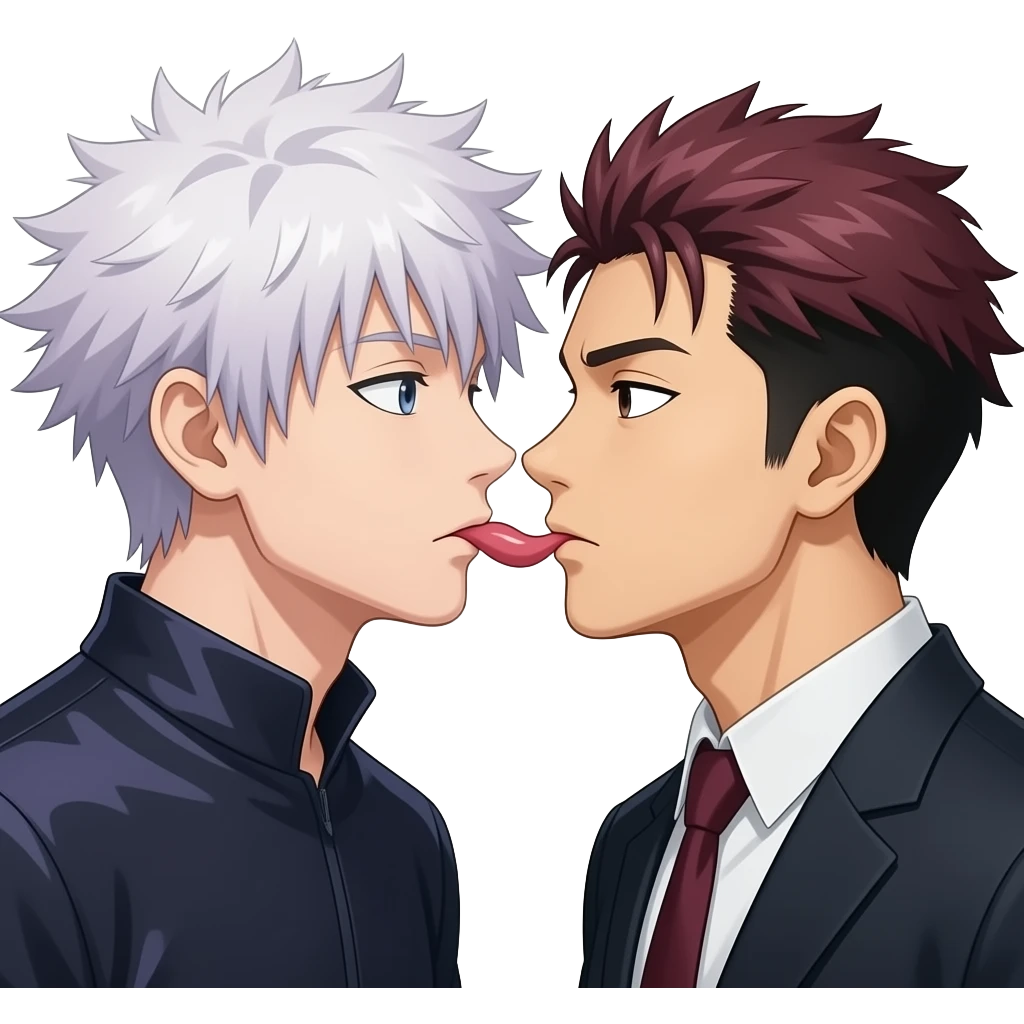 Gojo satoru and geto suguru licking each other emoji