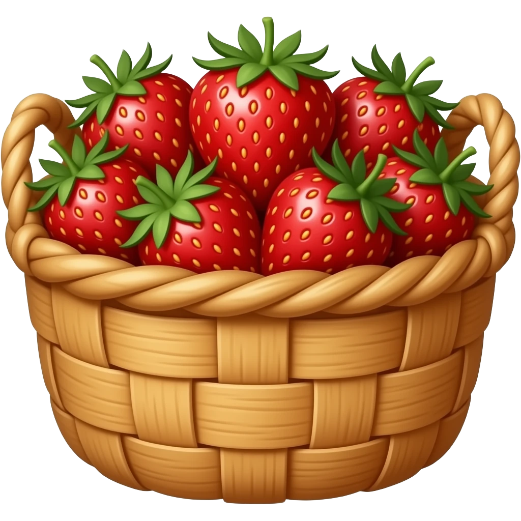 basket of strawberries emoji