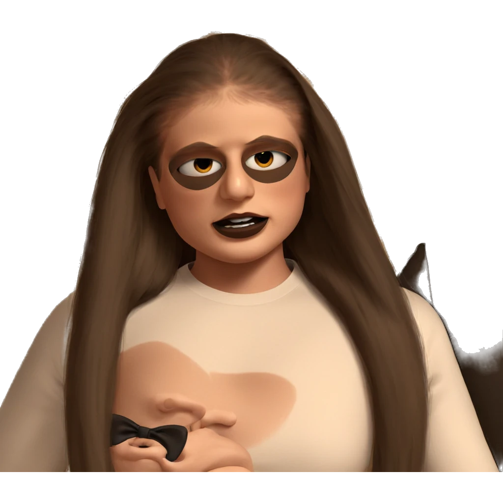 dark allure of long hair emoji