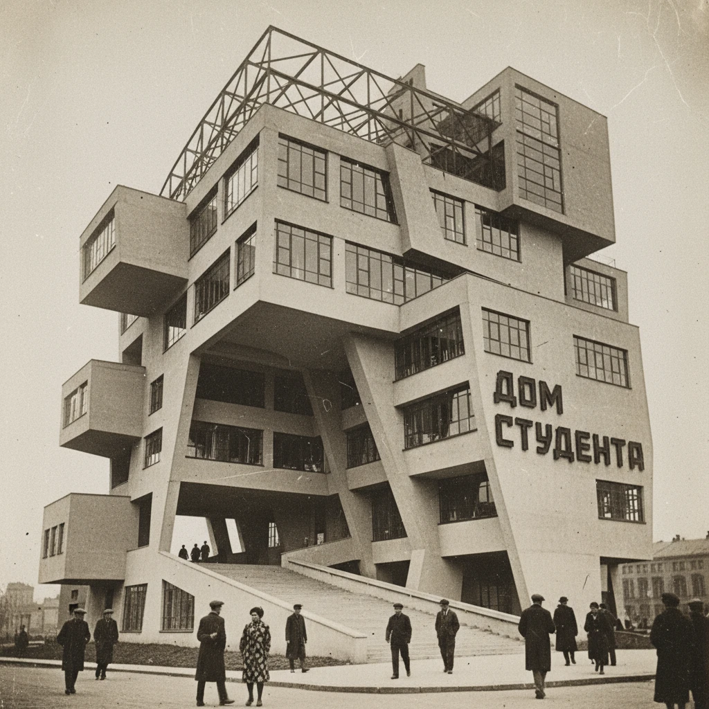 Общежитие, если бы его строила Заха Хадид. Стиль конструктивизм 

Архивное фото, 1920-е годы

 emoji