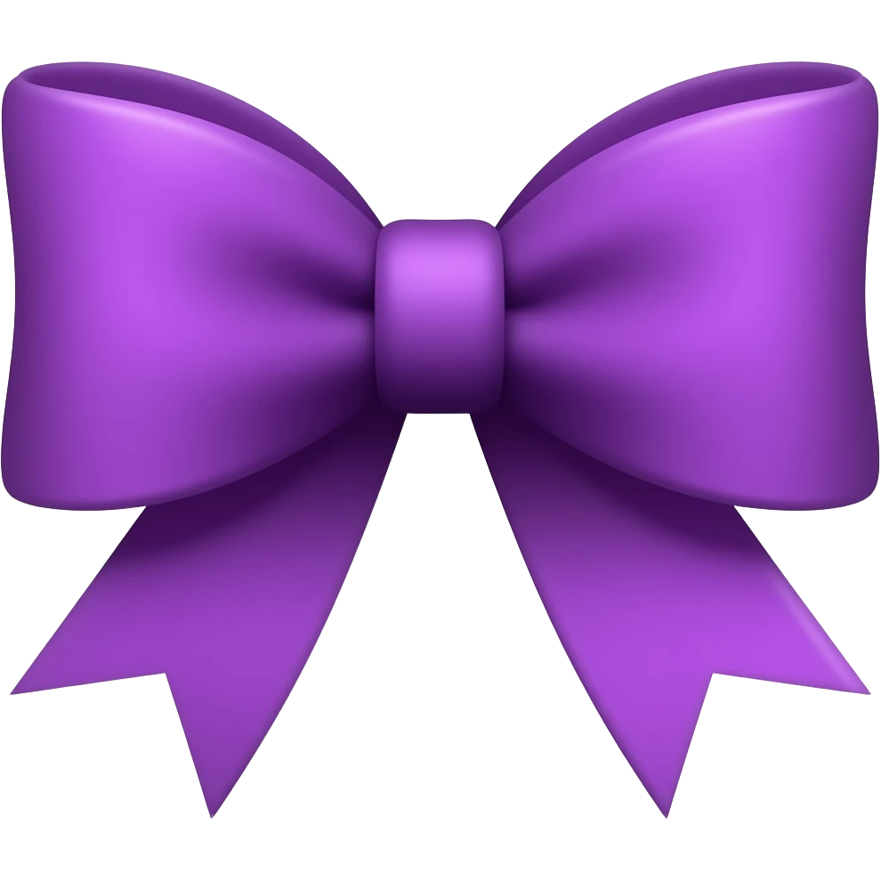 Purple bow emoji