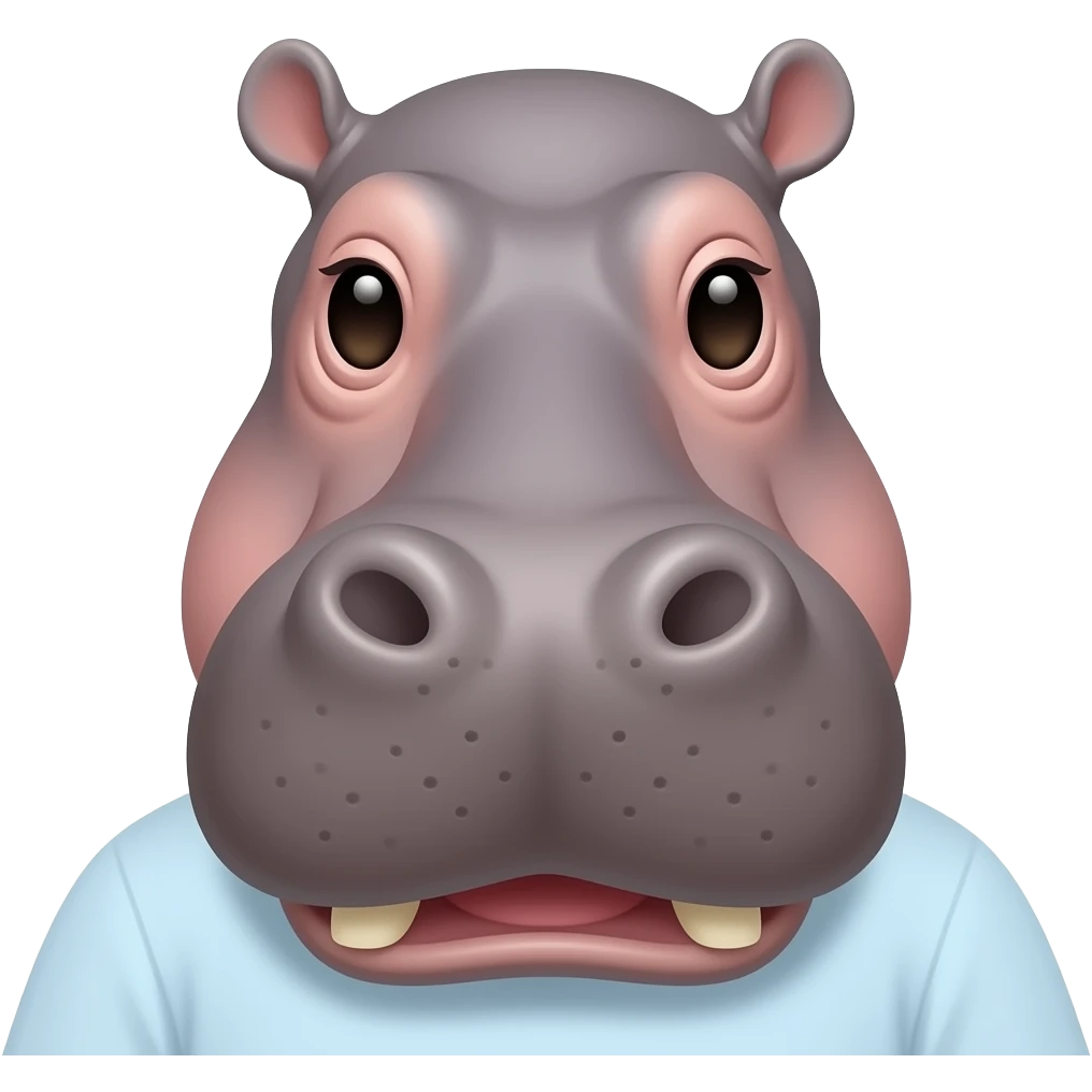 a boy with hippopotamus emoji