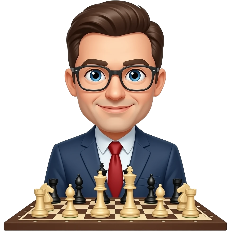 smug man playing chess emoji