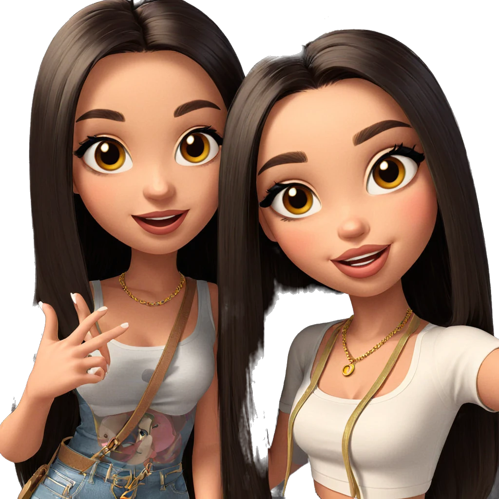 happy girls posing together emoji