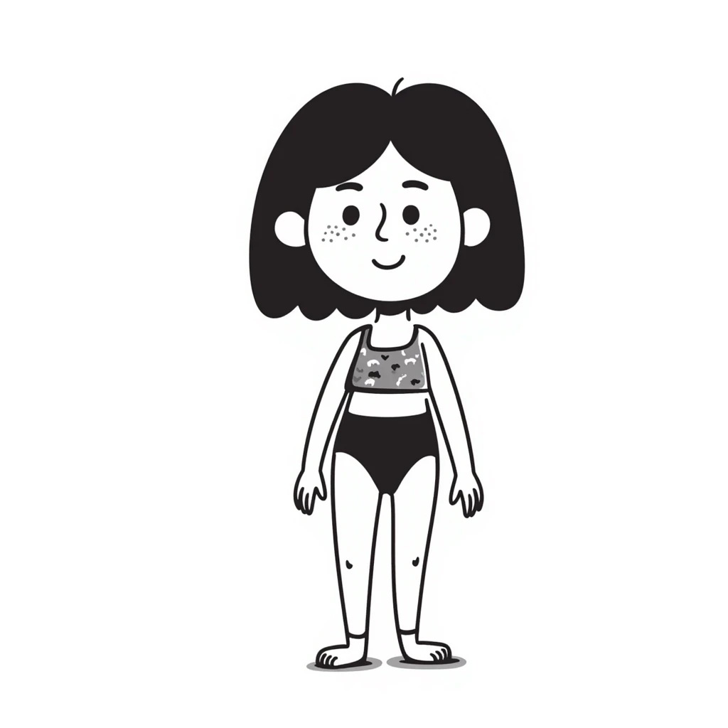 summer day with girl in bathing suit emoji