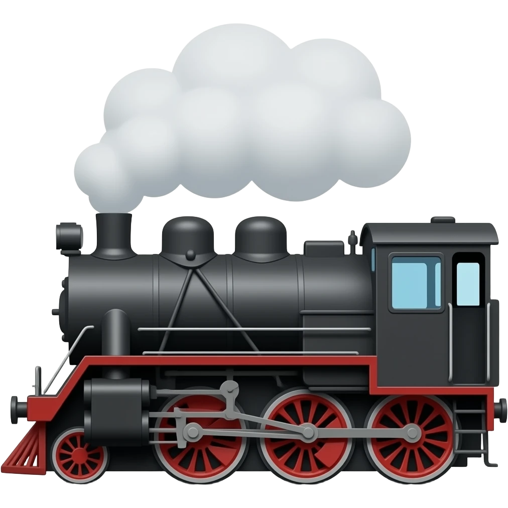 Side view Classic locomotive emoji
