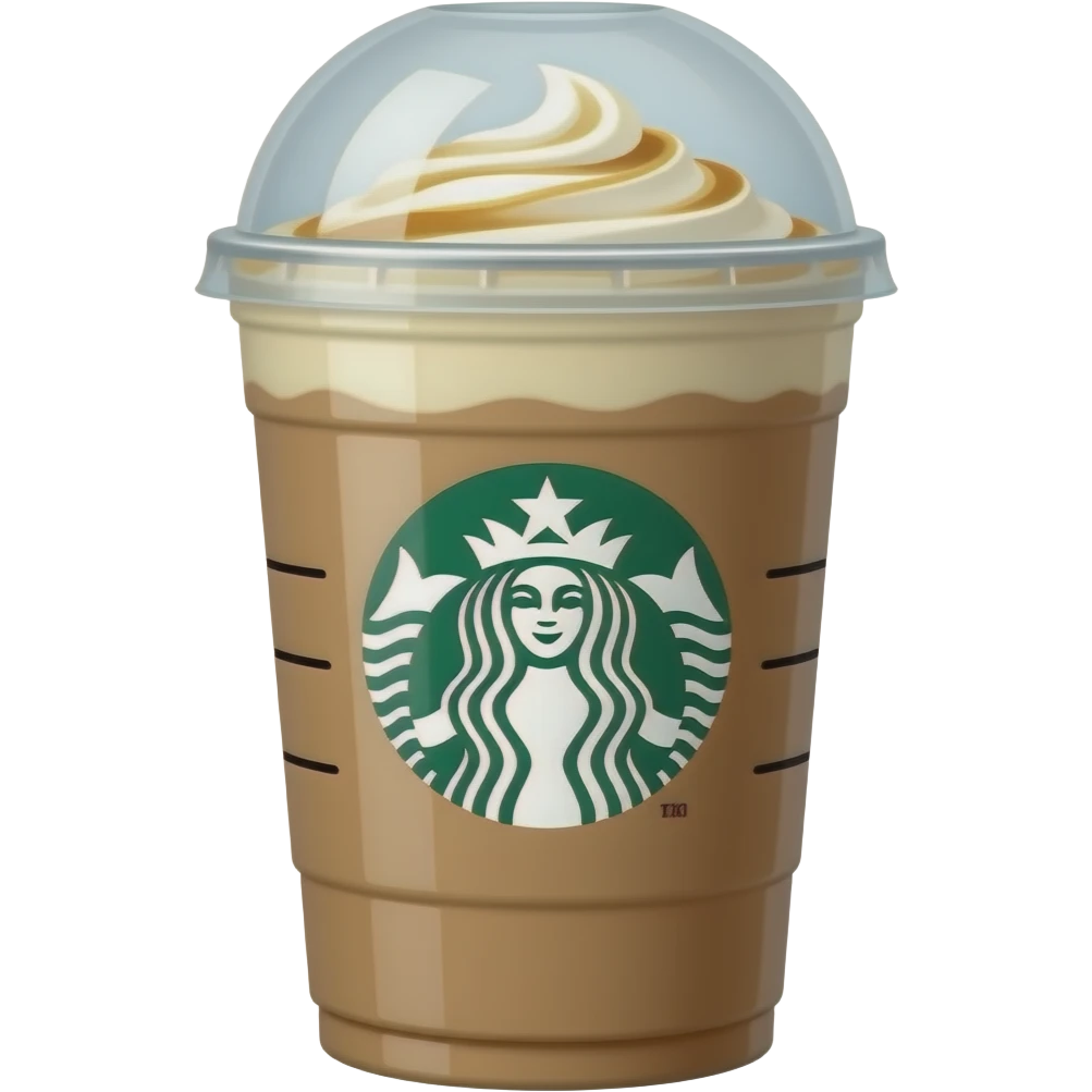 create starbucks hot latte in to go cup with flat lid emoji