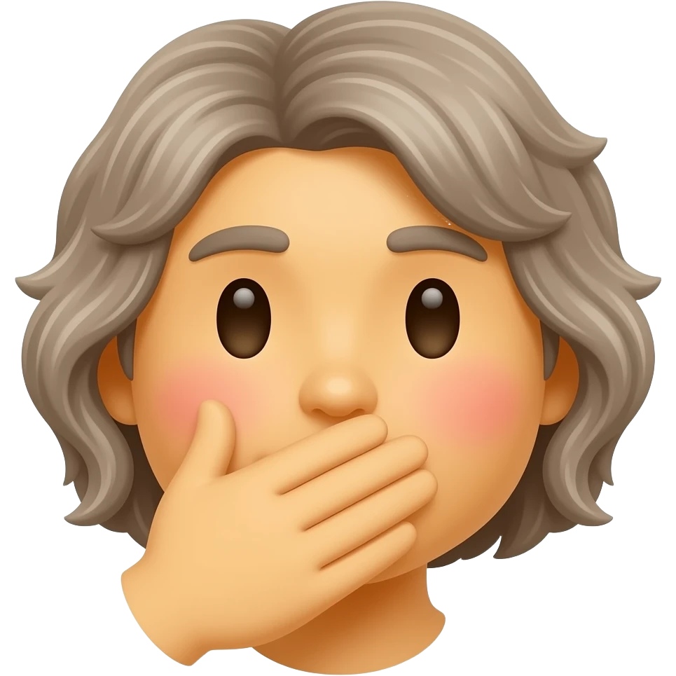 Blushing yellow emoji face covering mouth saying "@everyone" emoji