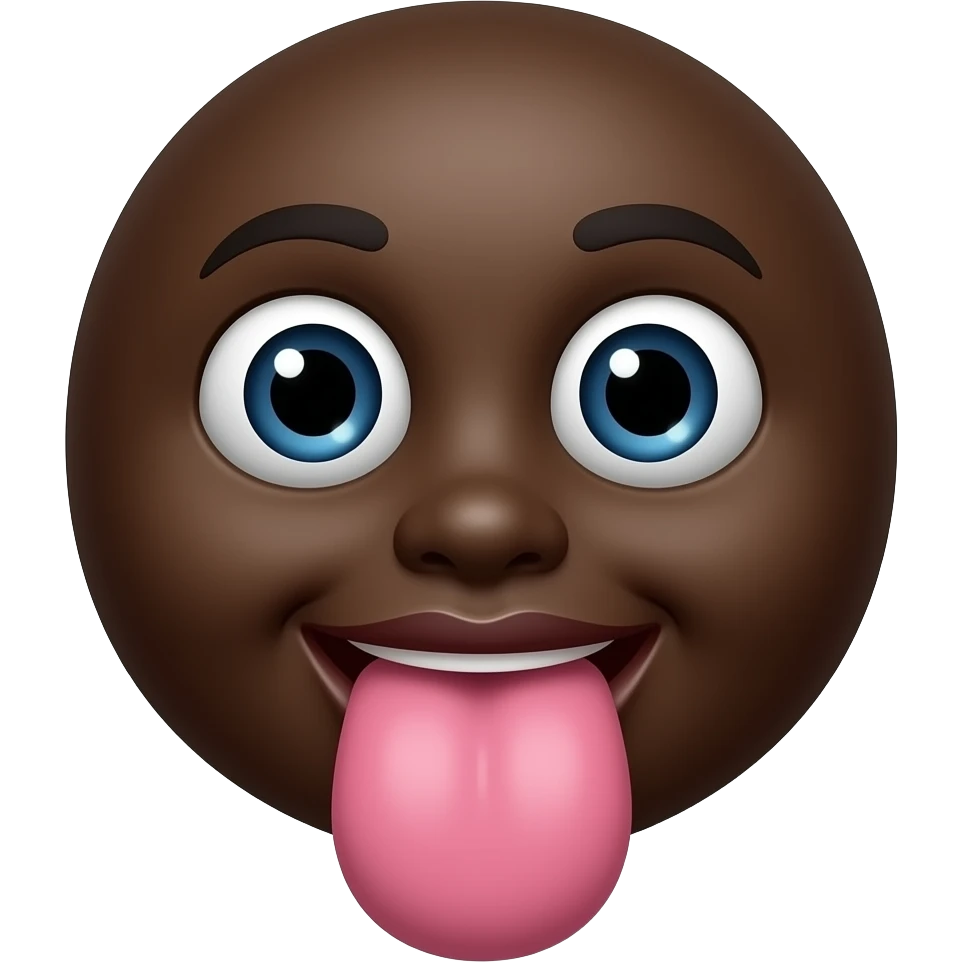 Black coochie licking emoji