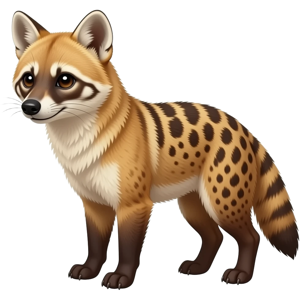 Serval-cacomistle-genet-Furret-civet-Coyote-hyena-hybrid emoji