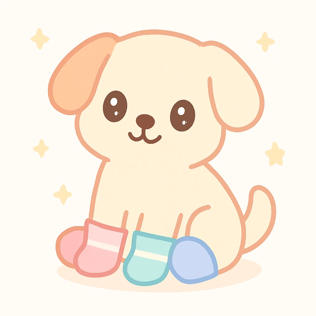dog wearing socks emoji