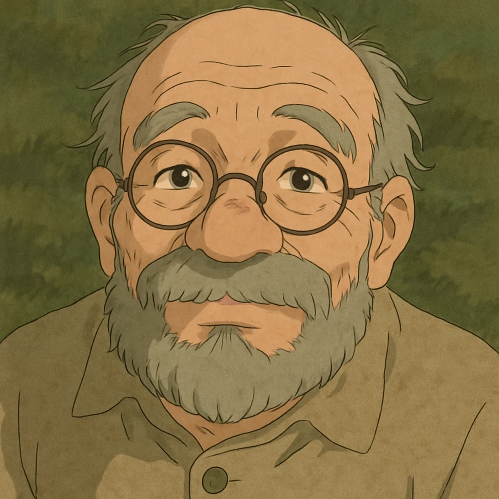 old man closeup face emoji