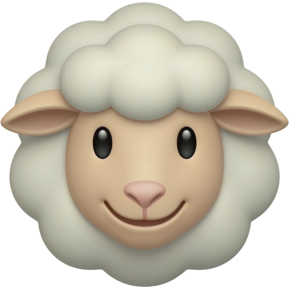 Sheep smiling face emoji