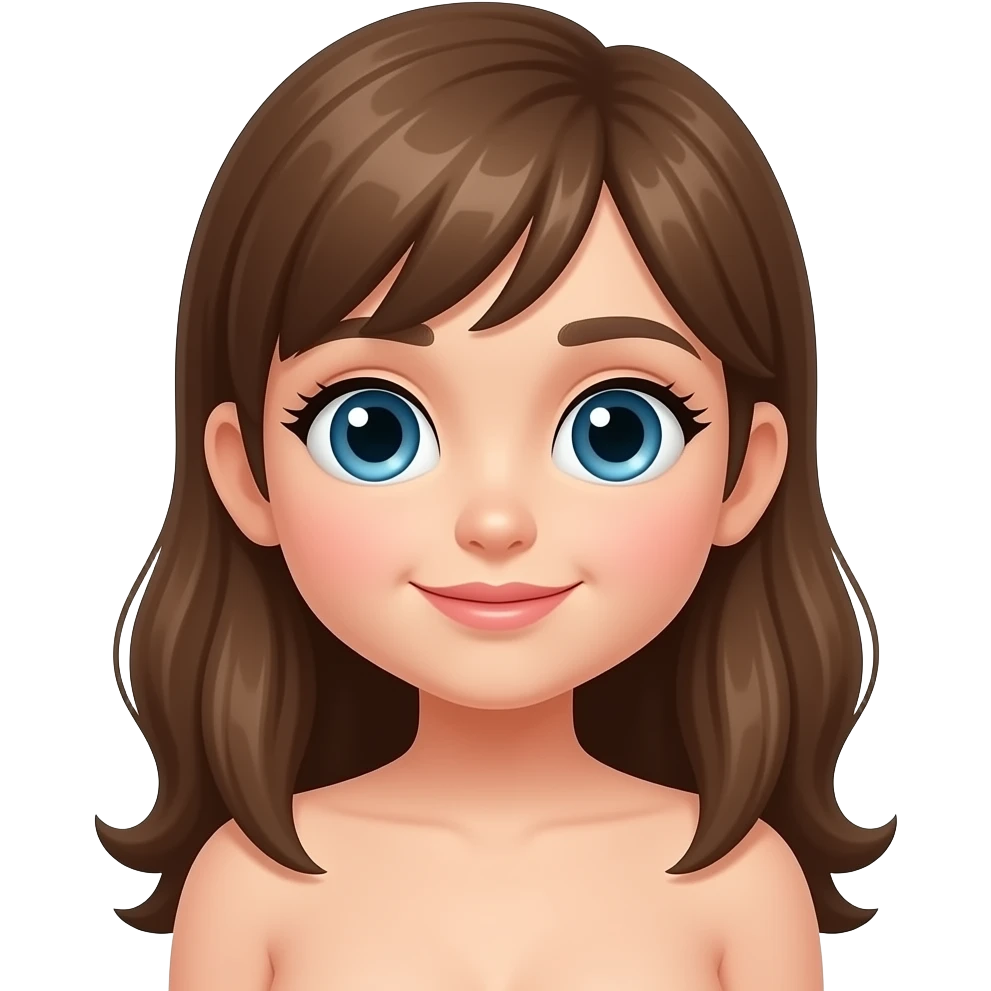 cute naked girl with an erect penis emoji