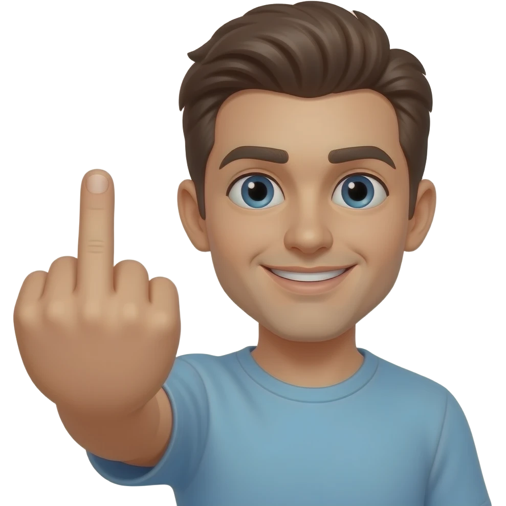 Middle finger emoji big size emoji