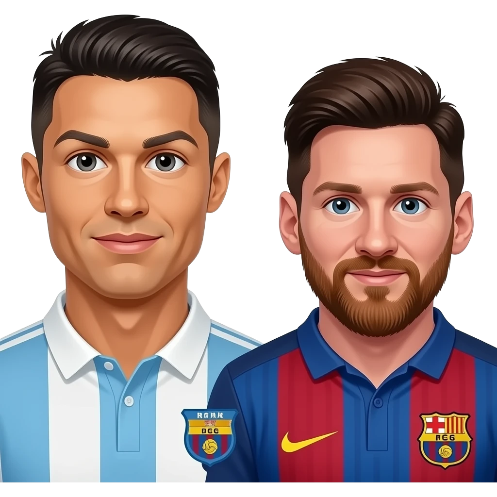 Cristiano con Messi juntos emoji