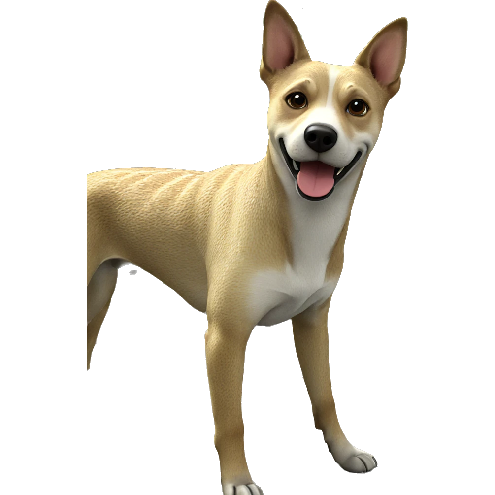 dog by the palm tree emoji