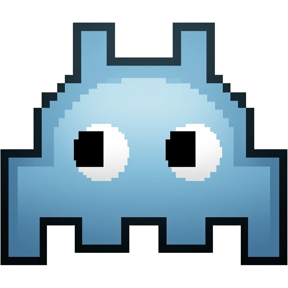 space invader pixel like emoji