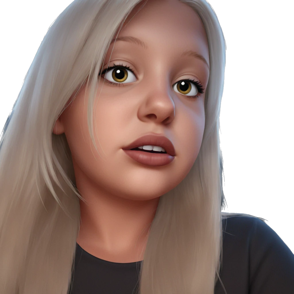 realistic portrait of girl emoji