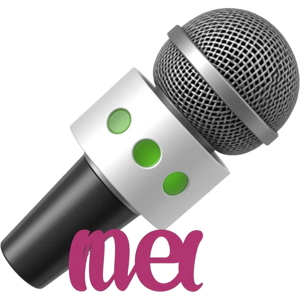 mic and text "memo" emoji