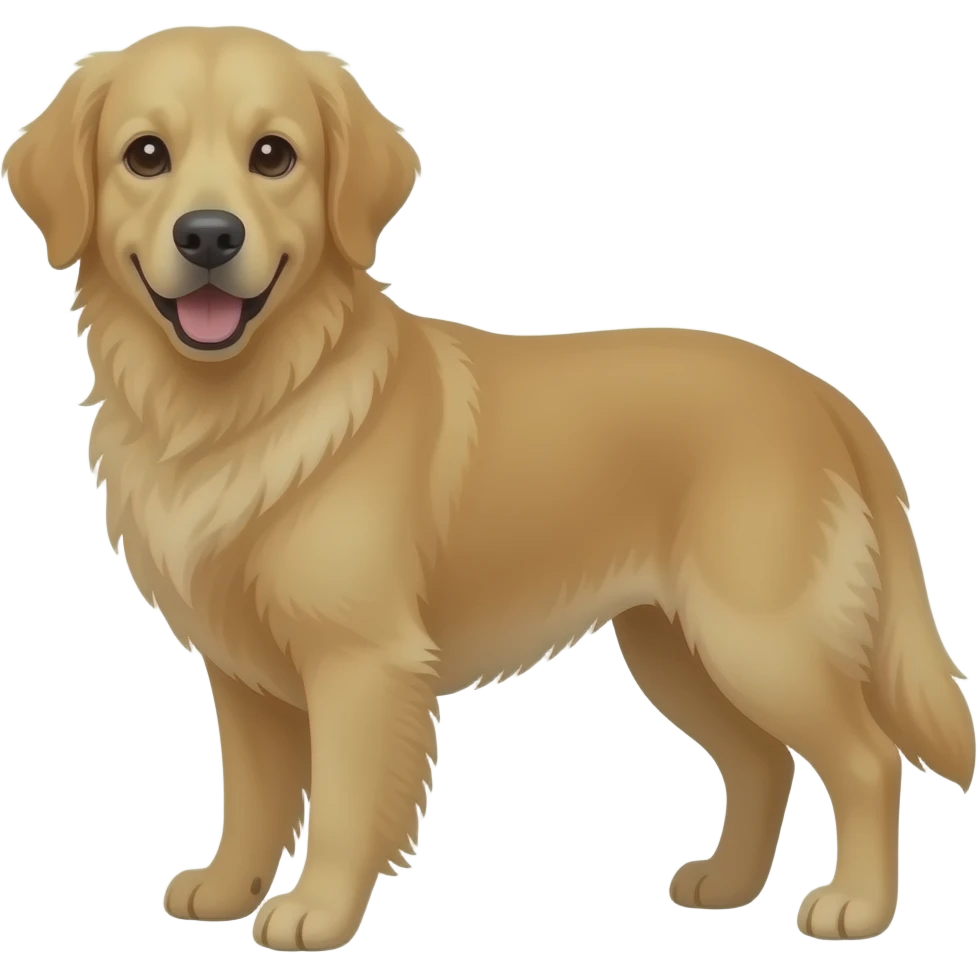 Light skinny golden retriever emoji