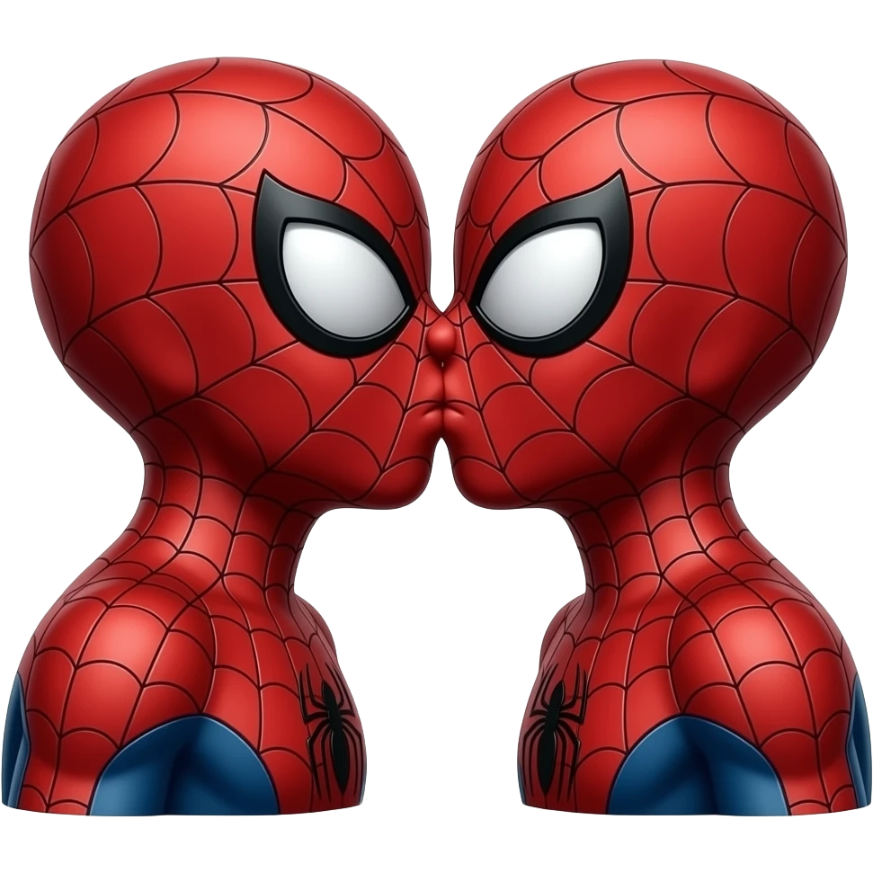 Spider man kiss kiss creepy emoji