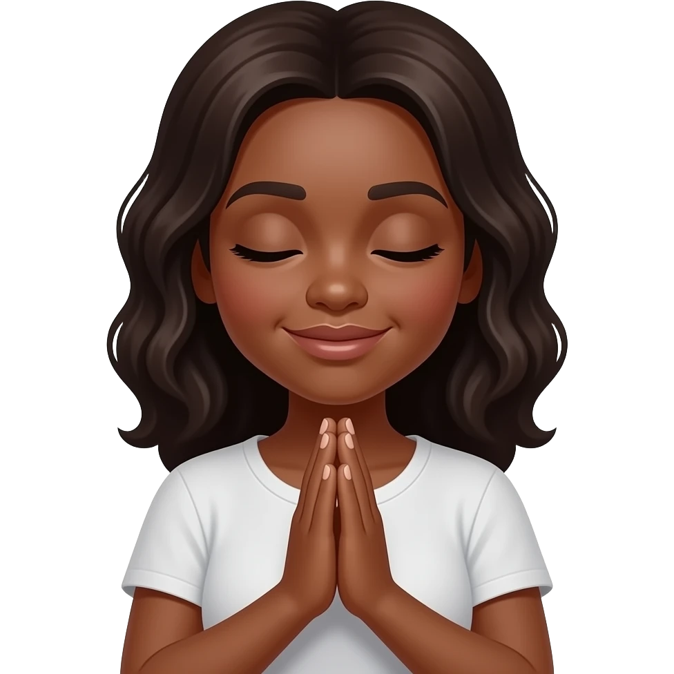 The wonen pray black emoji