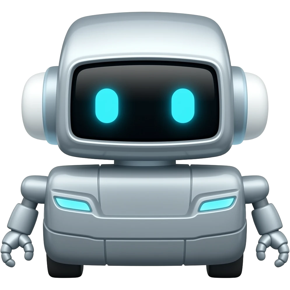 Solid rectangle gray metalic delivery robot emoji