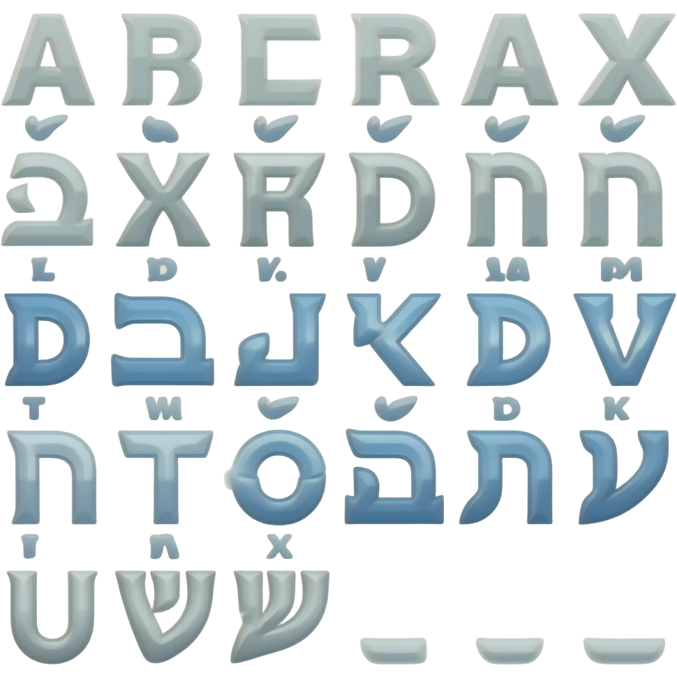 the hebrew alphabet from alef to tav emoji