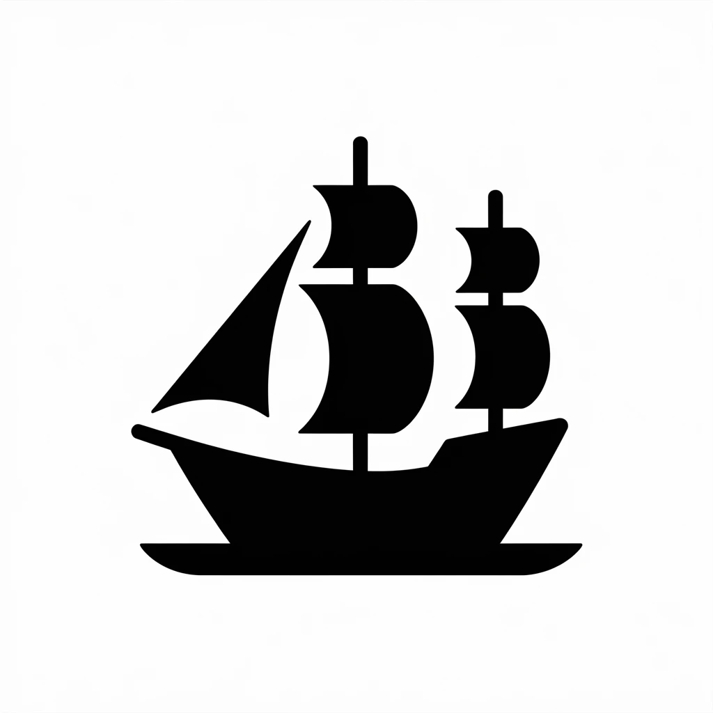 Ship icon black silhouette emoji