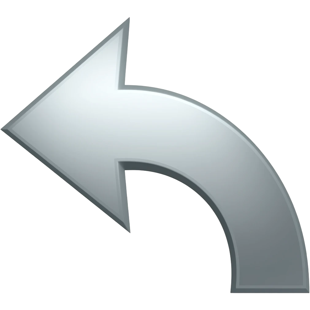 curved arrow pointing left to right emoji