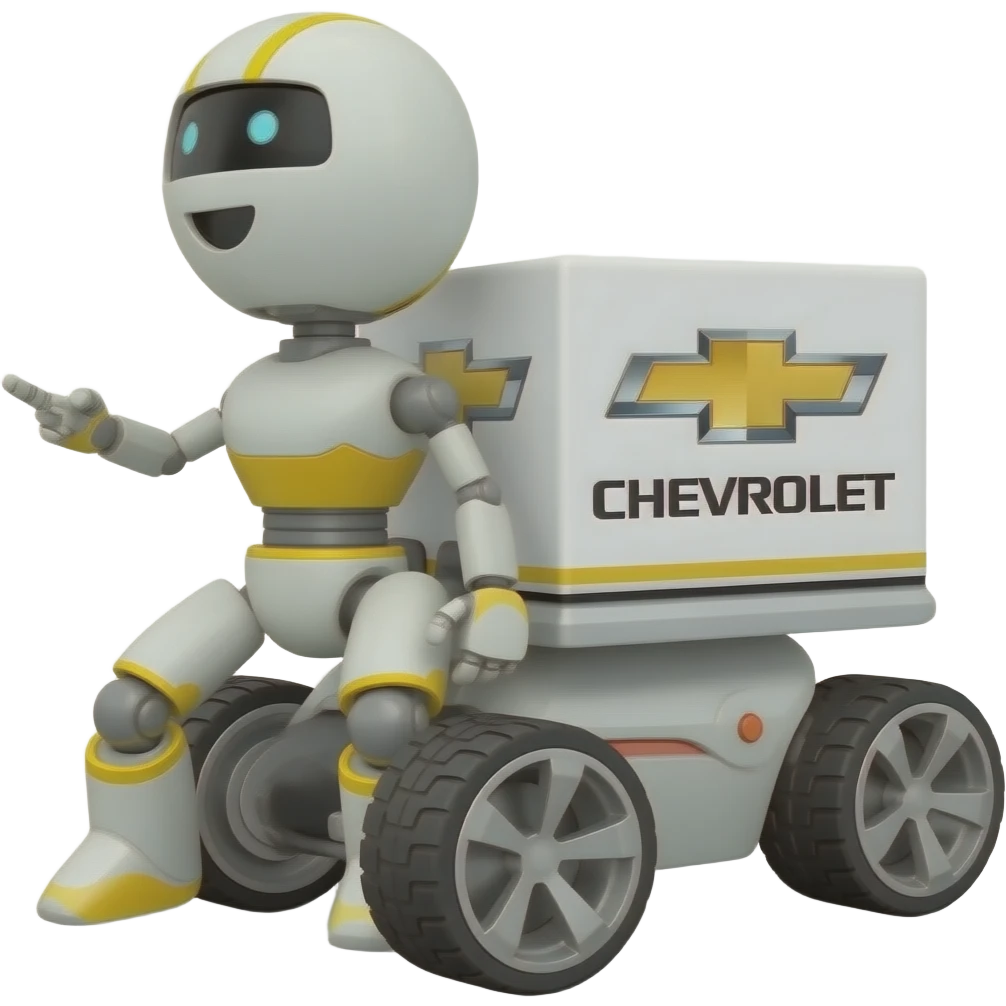 Chevrolet Corvette delivery robot emoji