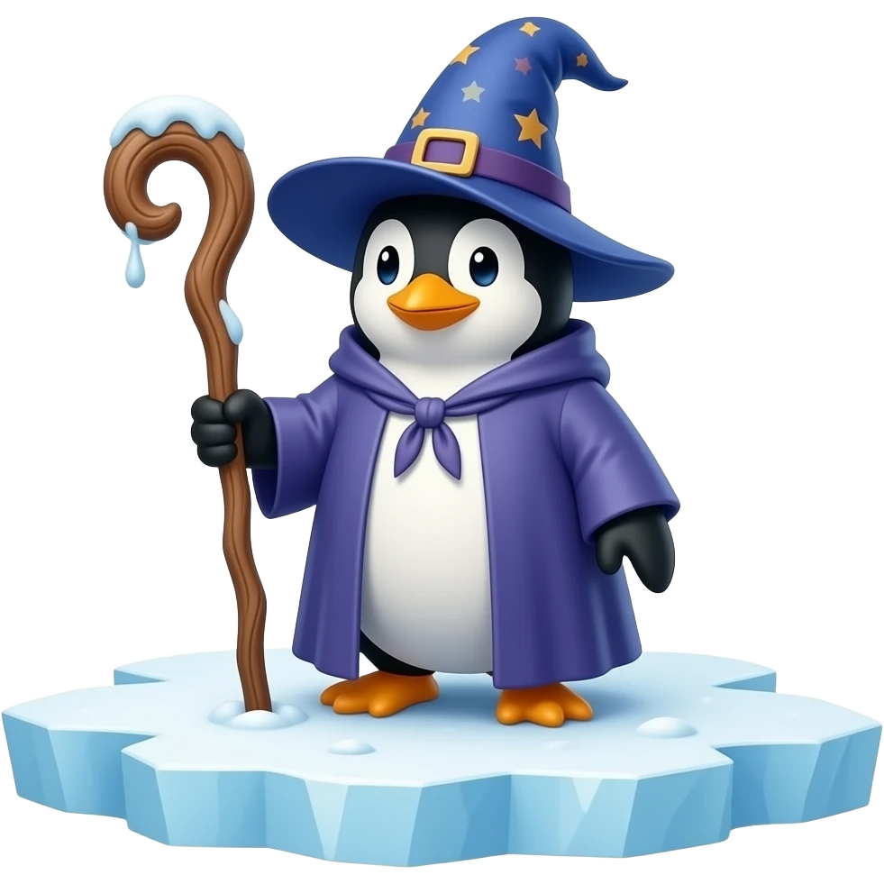 Penguin Wizard emoji