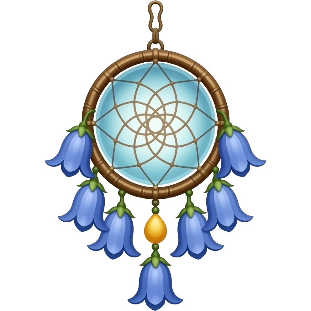 Hanging Bluebell flower lamp-dreamcatcher-suncatcher-decoration emoji