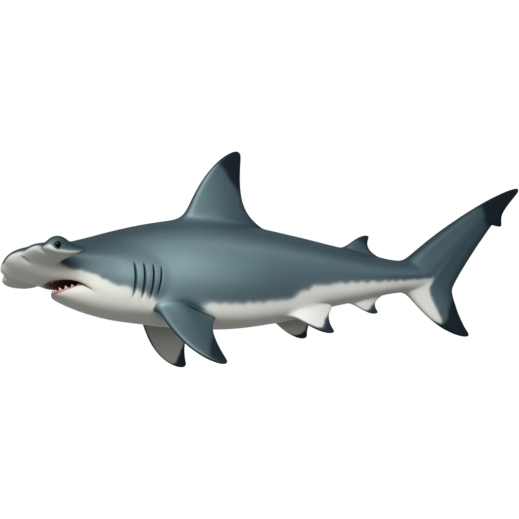 An aesthetic hammerhead shark emoji