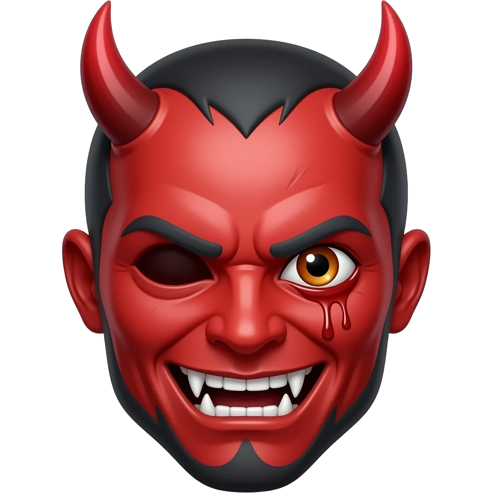 customise this emoji 😈 with a bleeding eye emoji
