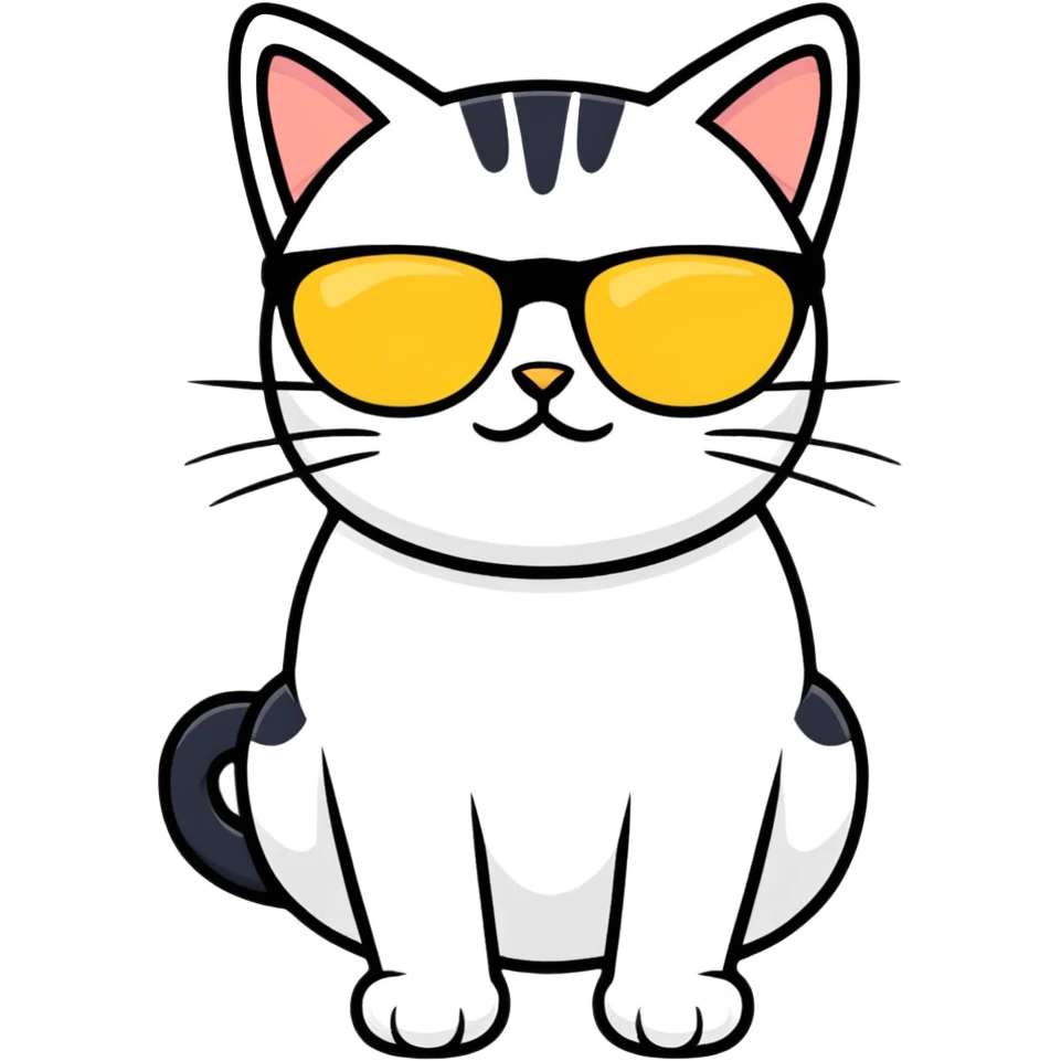 Cat with sunglasses emoji