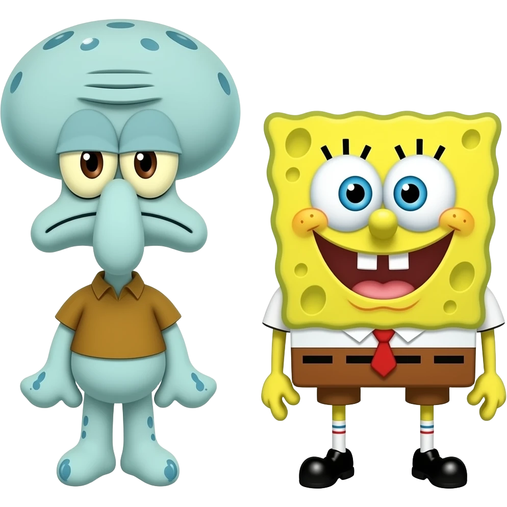 Calamardo e Bob Esponja emoji