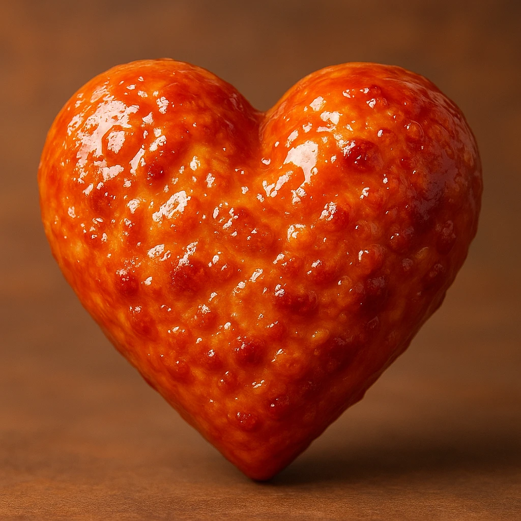 food heart emoji, shiny emoji
