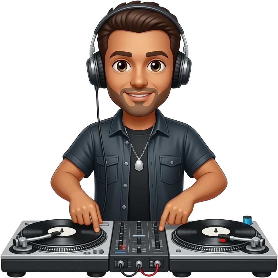 Deejay with turntables emoji