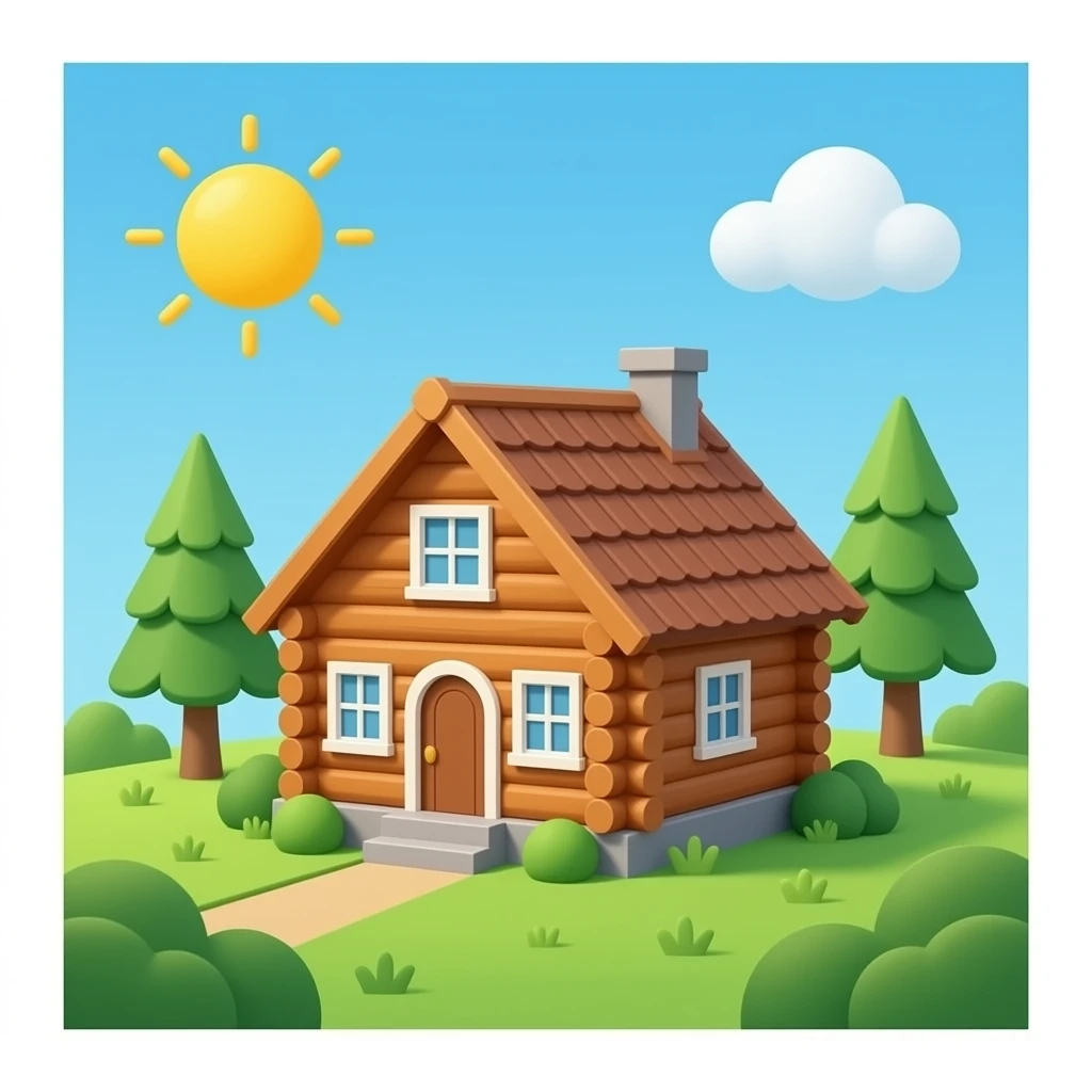 Wood House emoji