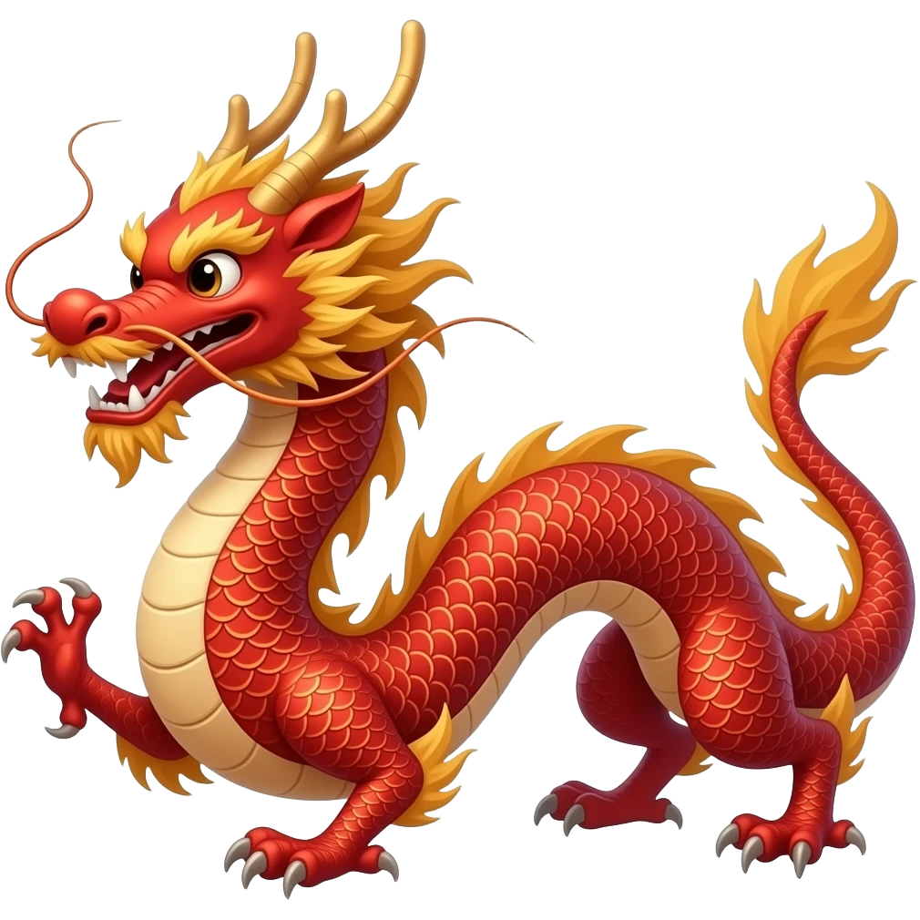 Red Chinese dragon emoji
