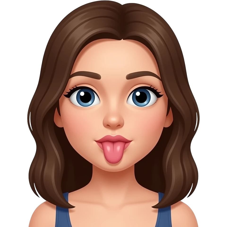 a girl licking a penis emoji