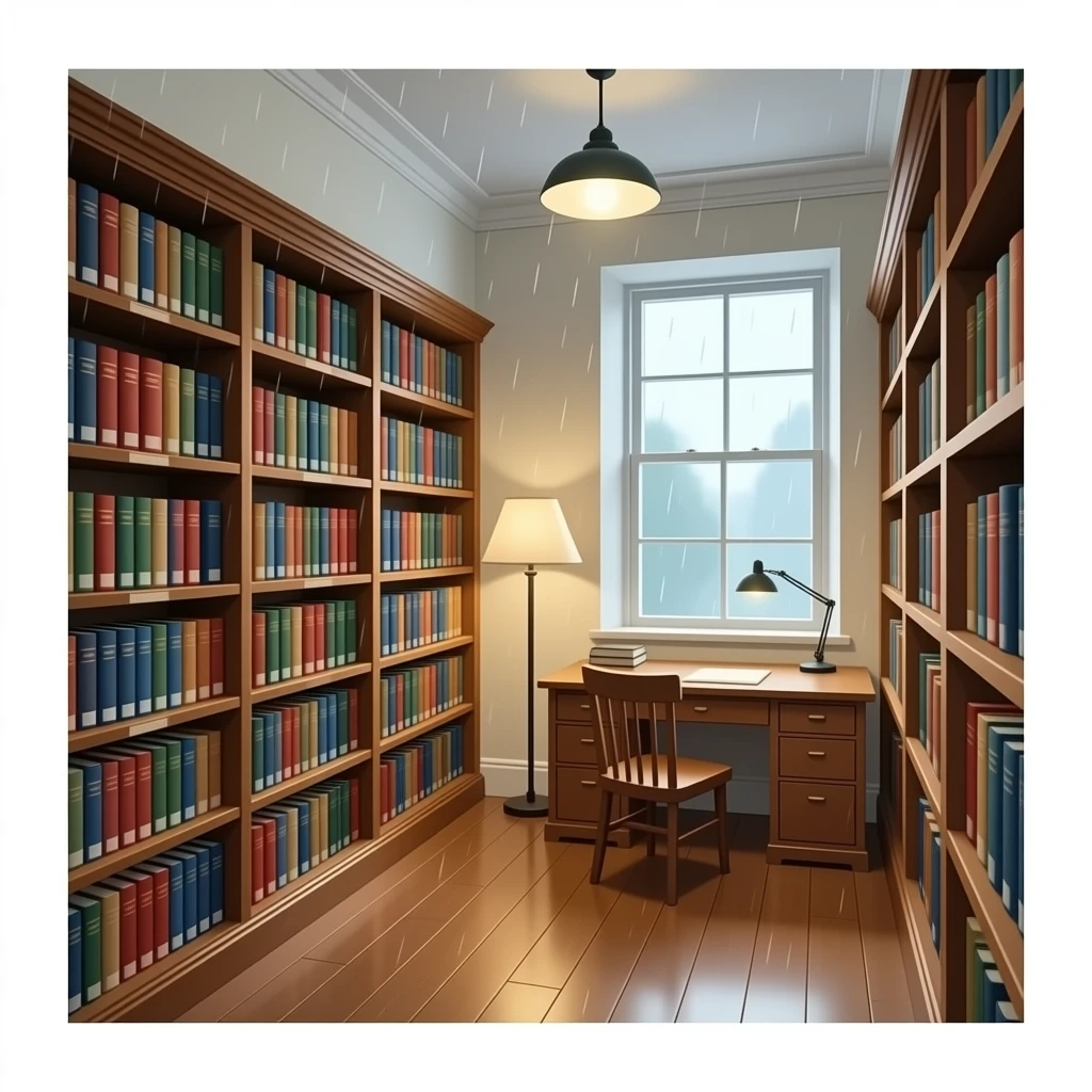 que el fondo sea en la biblioteca emoji