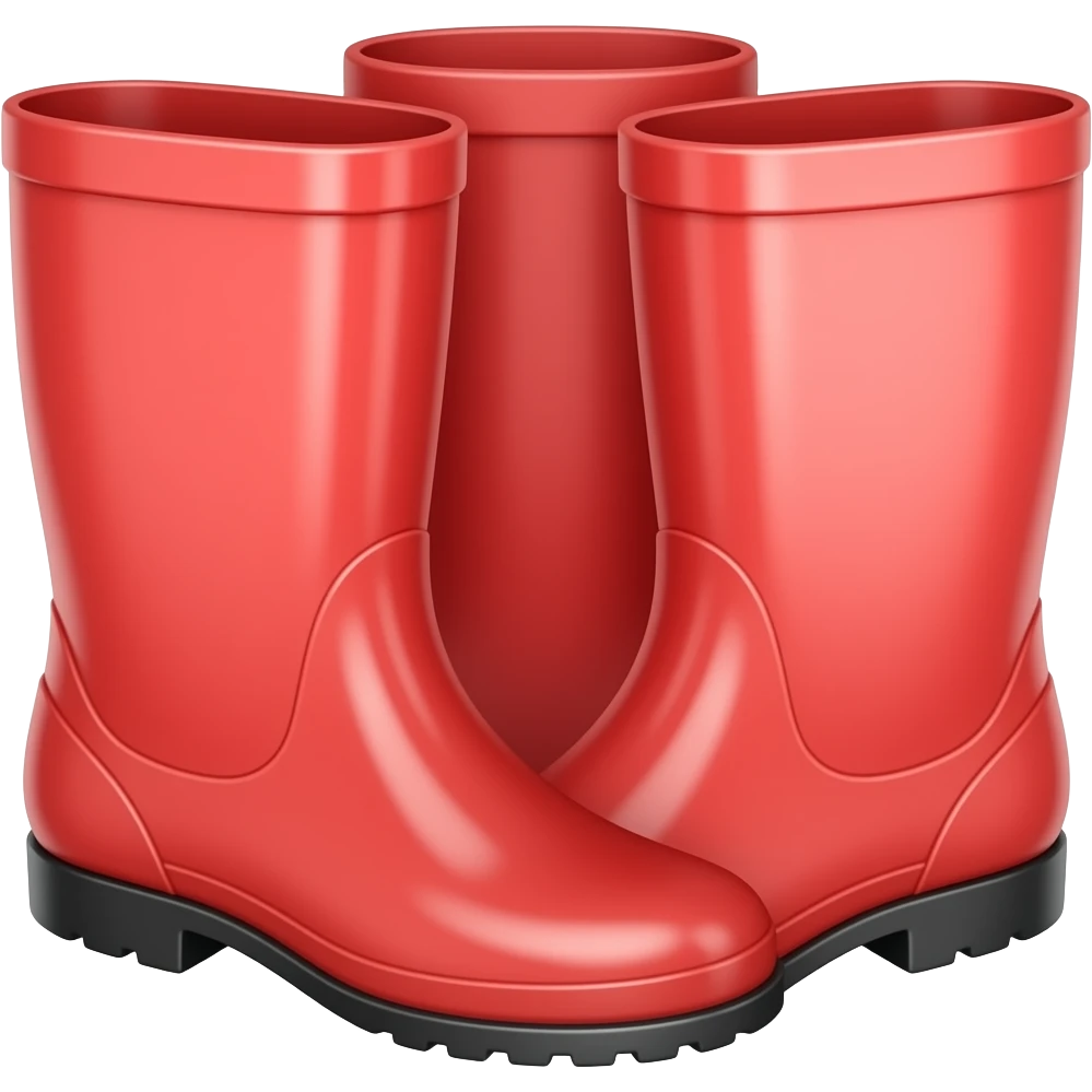 pair of red rain boots emoji