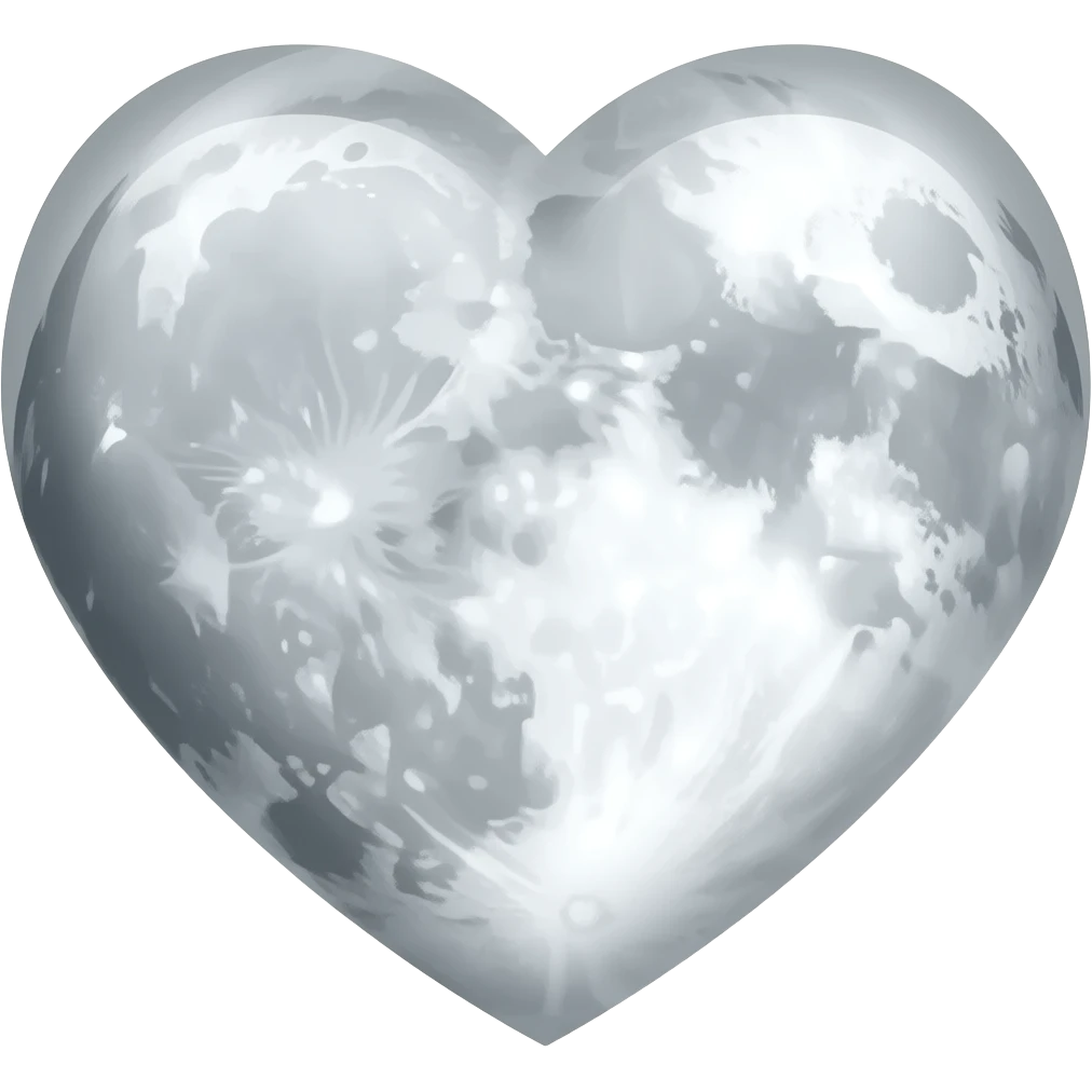 Make a moon theme heart emoji emoji