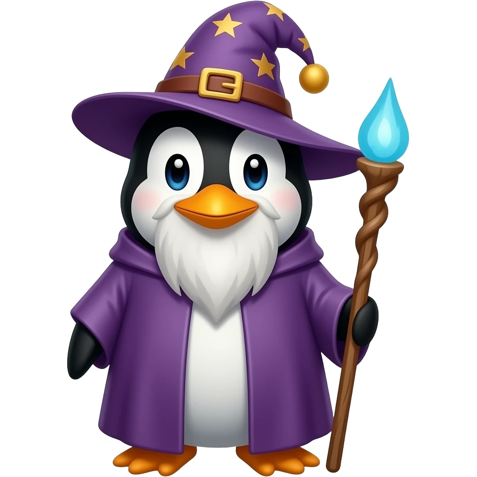 Penguin Wizard emoji